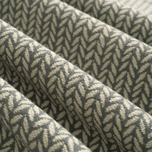 Load image into Gallery viewer, Heavy Duty Grey Cream Herringbone Upholstery Drapery Fabric FB