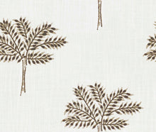 Load image into Gallery viewer, Cotton Cream Gold Black Botanical Tropical Palm Tree Upholstery Drapery Fabric FB