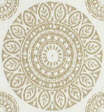 Load image into Gallery viewer, Cream Light Brown Medallion Upholstery Fabric FB