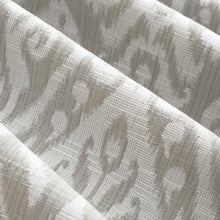 Load image into Gallery viewer, Off White Grey Ikat Upholstery Drapery Fabric FB