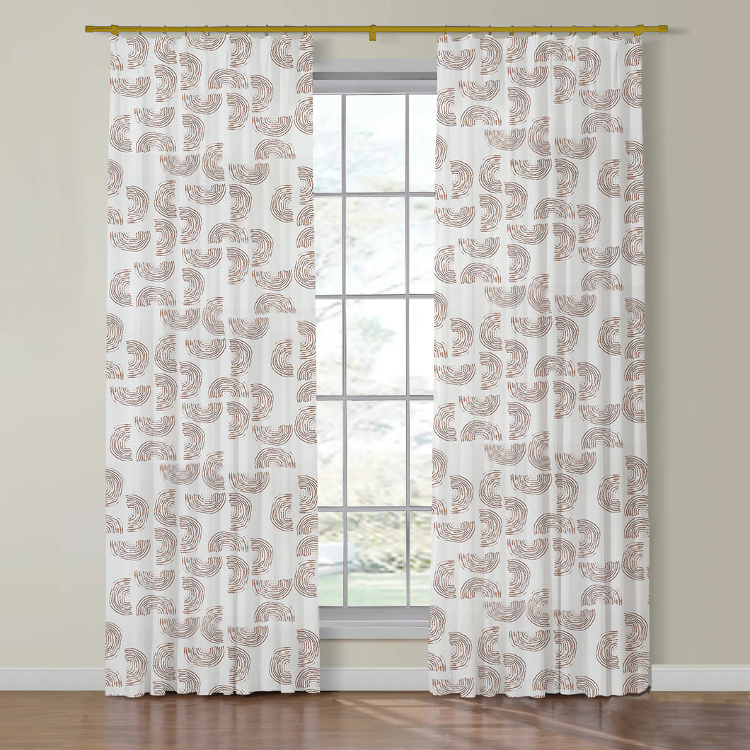 Set of Two Made to Order Schumacher Quansoo Side Drapery Panels