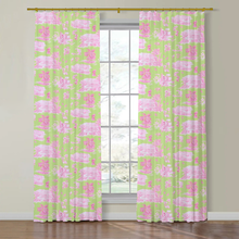 Load image into Gallery viewer, Set of Two Made to Order Schumacher Toussaint Toile Side Drapery Panels