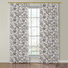 Load image into Gallery viewer, Set of Two Made to Order Schumacher Sinhala Linen Print Side Drapery Panels