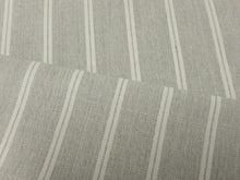 Load image into Gallery viewer, Designer Grey Cream Stripe Upholstery  Fabric