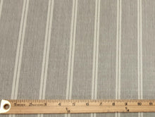 Load image into Gallery viewer, Designer Grey Cream Stripe Upholstery  Fabric