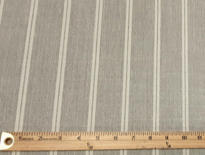 Designer Grey Cream Stripe Upholstery  Fabric