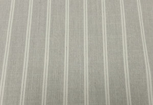 Designer Grey Cream Stripe Upholstery  Fabric