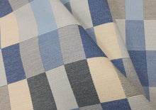 Load image into Gallery viewer, 1.6 Yard Pollack Best Mate High Seas Sunbrella Blue Cream Indoor Outdoor Upholstery Fabric