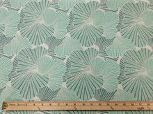 Load image into Gallery viewer, Valdese Weavers Teal Green Botanical Abstract  Indoor Outdoor Upholstery Fabric