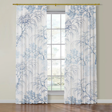Load image into Gallery viewer, Set of Two Made to Order Schumacher Mori Side Drapery Panels