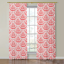 Load image into Gallery viewer, Set of Two Made to Order Schumacher Vientiane Ikat Block Print Side Drapery Panels