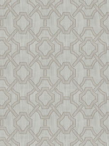 3 Colorways Embroidered Cotton Fretwork Drapery Fabric Beige Grey