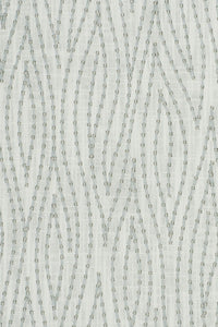 Cotton Off White Grey Abstract Embroidered Drapery Fabric