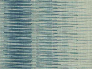 Off White Navy Blue Aqua Abstract Ombre Upholstery Drapery Fabric