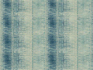 Off White Navy Blue Aqua Abstract Ombre Upholstery Drapery Fabric
