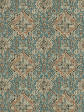 Load image into Gallery viewer, 2 Colors Linen Viscose Ikat Drapery Fabric Blue Coral Gray