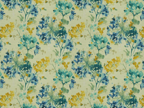 Belle Maison Blue Floral Drapery Fabric, Fabric Bistro, Columbia