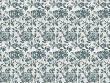 Load image into Gallery viewer, Ivory Teal Blue Floral Upholstery Drapery Fabric