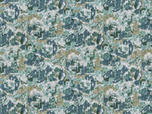 Load image into Gallery viewer, Green Teal Beige Cream Abstract Cotton Upholstery Drapery Fabric
