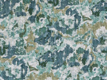 Load image into Gallery viewer, Green Teal Beige Cream Abstract Cotton Upholstery Drapery Fabric