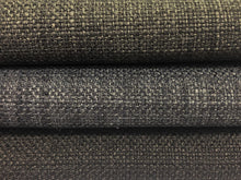 Load image into Gallery viewer, Faux Linen Mid Century Modern MCM Tweed Indigo Black Upholstery Drapery Fabric