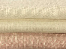 Load image into Gallery viewer, Faux Linen Semi Sheer Off White Speckled Cream Textured Blush Drapery Fabric
