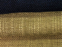 Load image into Gallery viewer, Faux Linen Indigo Blue Taupe Semi Sheer Flax Taupe Upholstery Drapery Fabric