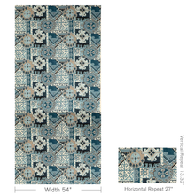 Load image into Gallery viewer, Lee Jofa Batangas Print Fabric / Blue/Slate