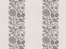 Load image into Gallery viewer, Iris Apfel Cream Black Embroidered Floral Botanical Upholstery Drapery Fabric