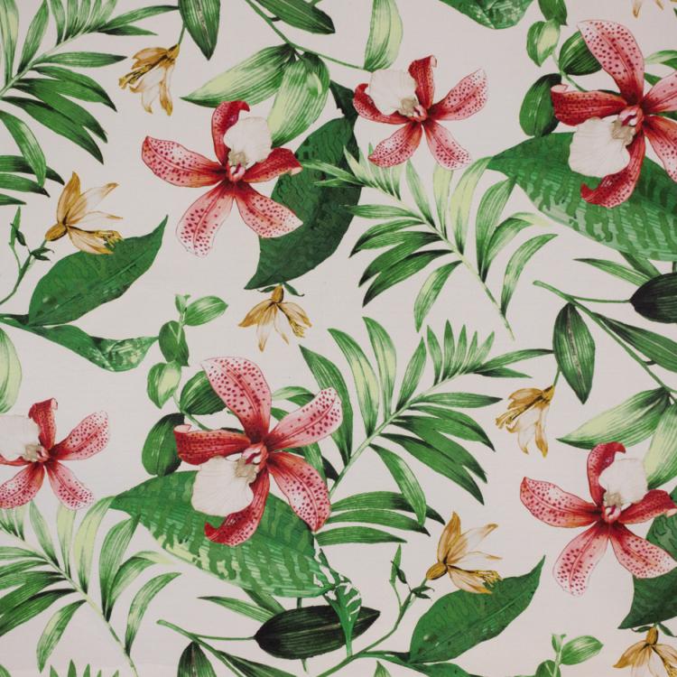 tiger lily coral Tropical Tiger Lily Cotton Drapery Floral Fabric | Columbia | South  Carolina