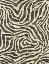 Load image into Gallery viewer, Fabricut Tichenor Animal Zebra Drapery Fabric / Thunder