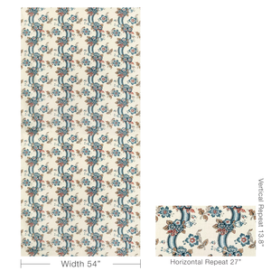 Lee Jofa Benday Print Fabric / Denim/Berry