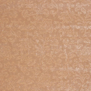 Neutral Botanical Chenille Damask Upholstery Drapery Fabric / Honey Beige RMIL1