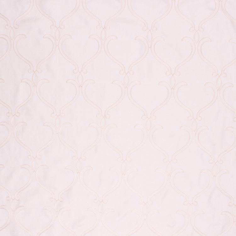 Embroidered Faux Linen Drapery Fabric Cream Ivory Neutral  / Latte RMIL1