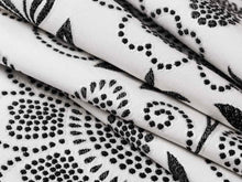Load image into Gallery viewer, Iris Apfel Cream Black Embroidered Floral Botanical Upholstery Drapery Fabric