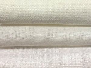 Faux Linen Soft Cream Buttercream Textured Ivory Upholstery Drapery Fabric