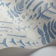 Load image into Gallery viewer, Schumacher Hoppmosse Wallpaper 1454 / Dove And Blue
