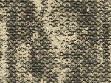 Load image into Gallery viewer, Cotton Poly Hand Printed Espresso Brown Cream Gold Metallic Textured Woven Drapery Fabric