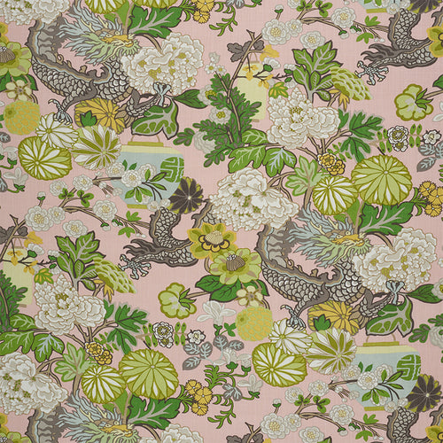 SCHUMACHER CHIANG MAI DRAGON FABRIC 173280 / BLUSH