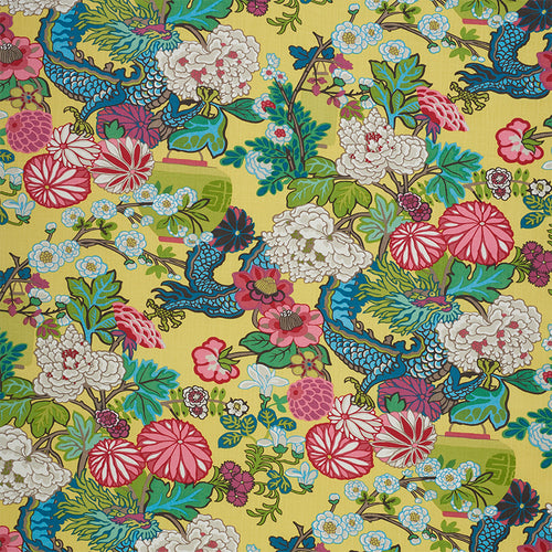 SCHUMACHER CHIANG MAI DRAGON FABRIC 173281 / YELLOW