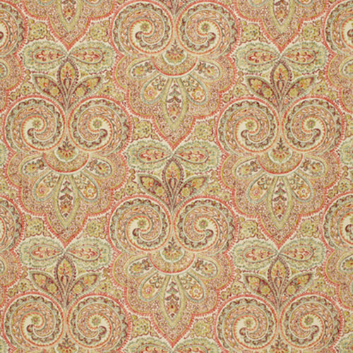 SCHUMACHER KASHAN PAISLEY FABRIC 173450 / GEMSTONE