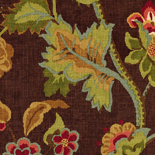 SCHUMACHER KHANTAU TREE FABRIC 173912 / MAHOGANY