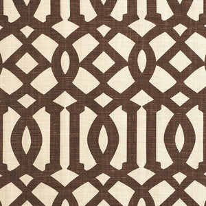SCHUMACHER IMPERIAL TRELLIS II FABRIC / JAVA / CREAM