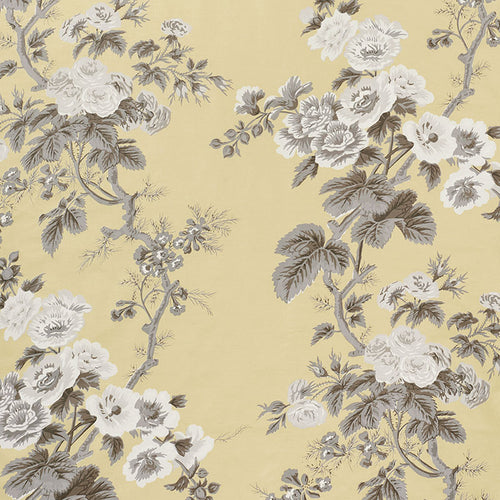 SCHUMACHER PYNE HOLLYHOCK FABRIC 174456 / BUTTERCUP