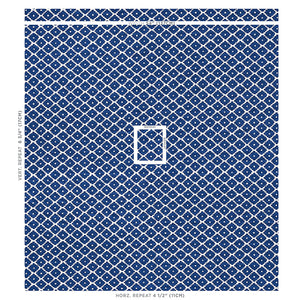 Schumacher Ziggurat Fabric 174487 / Blue