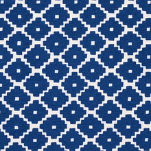 Load image into Gallery viewer, Schumacher Ziggurat Fabric 174487 / Blue