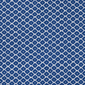 Schumacher Ziggurat Fabric 174487 / Blue