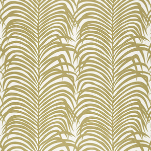 SCHUMACHER ZEBRA PALM FABRIC 174870 / KHAKI