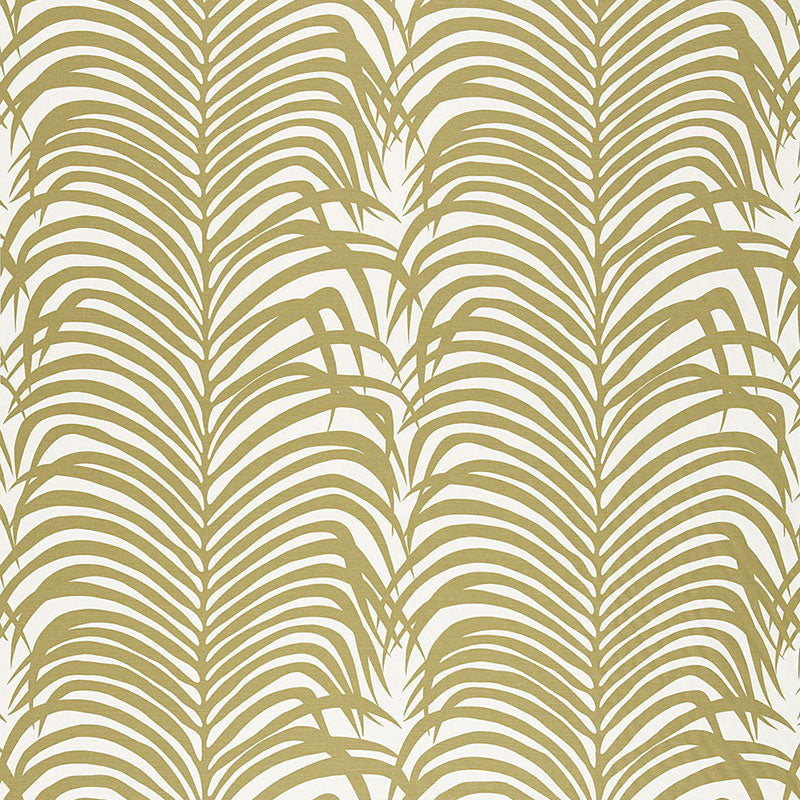 SCHUMACHER ZEBRA PALM FABRIC 174870 / KHAKI