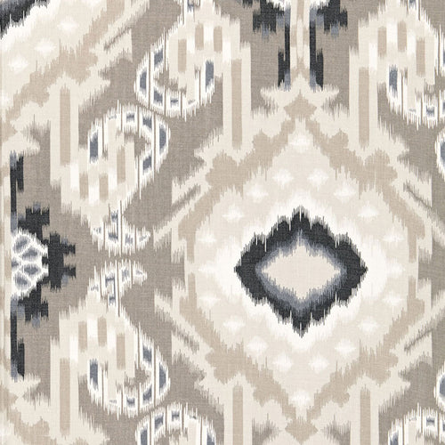 SCHUMACHER KIRIBATI IKAT PRINT FABRIC 174981 / LINEN